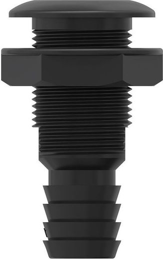 Разъем водосброса пластиковый под шланг 29 мм, черный