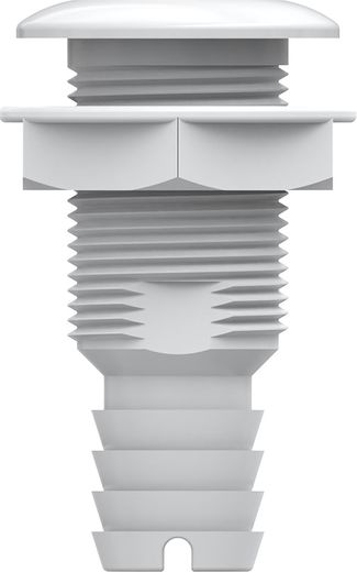 Разъем водосброса с обратным клапаном под шланг 32 мм, белый