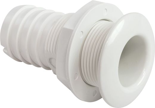 Разъем водосброса с обратным клапаном под шланг 38 мм, белый