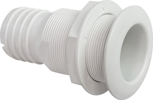 Разъем водосброса с обратным клапаном под шланг 51 мм, белый