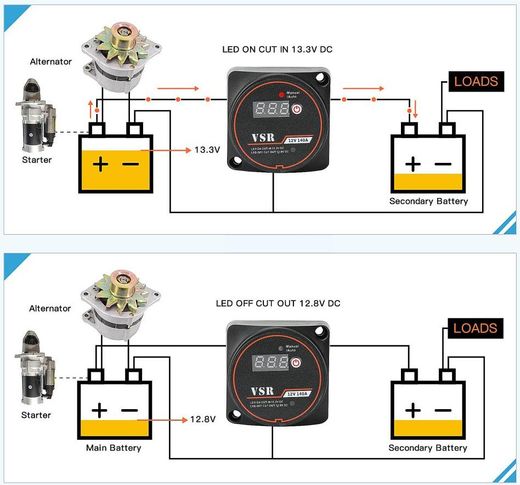 Реле зарядное VSR, для второго АКБ, 140А