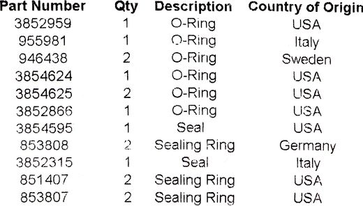 Ремкомплект редуктора  DP-SM нижний VP