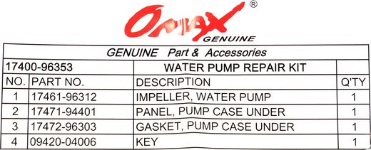 Ремкоплект помпы Suzuki DT40-50, Omax