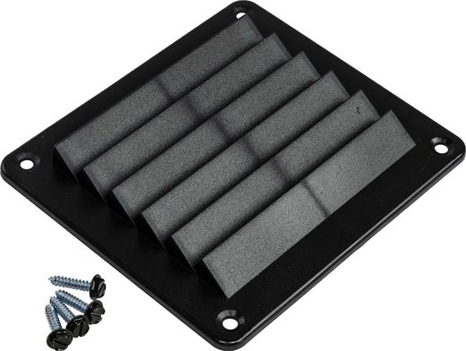 Решетка воздухозаборника 143х125х17 мм, черный, SeaFlo