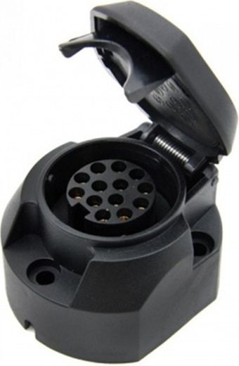 Розетка для прицепа, пластиковая, 13 контактов