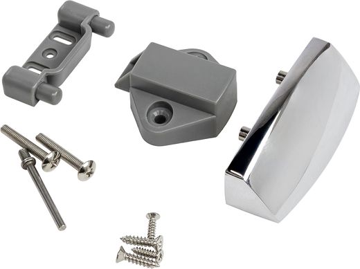 Ручка врезная с замком 79мм, хромированная, D7мм