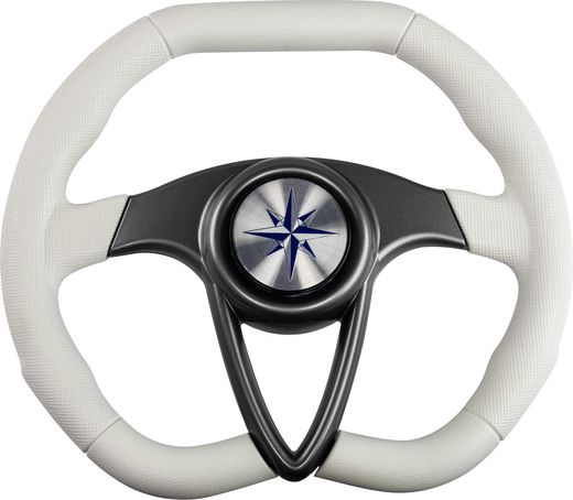 Рулевое колесо BARRACUDA обод белый, спицы серебряные д. 350 мм