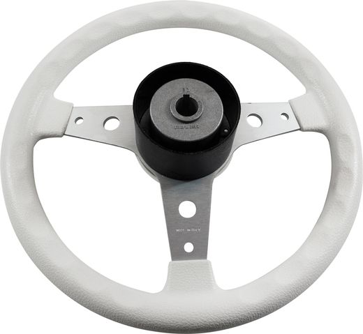 Рулевое колесо DELFINO обод белый,спицы серебряные д. 340 мм