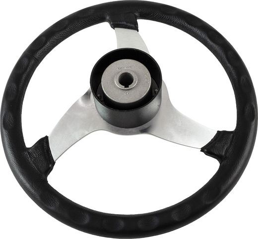 Рулевое колесо ELICA обод черный, спицы серебряные д. 350 мм