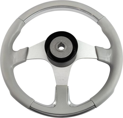 Рулевое колесо EVO MARINE 2 обод серосеребряный, спицы серебряные д. 355 мм