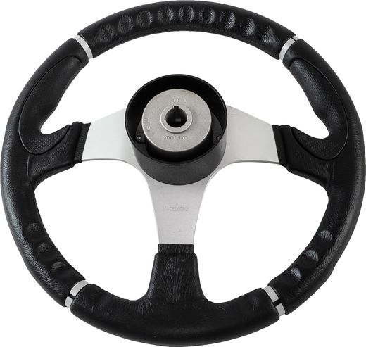 Рулевое колесо ORION обод черный, спицы серебряные д. 355 мм