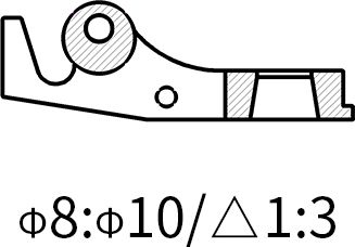 Рычаг стеклоочистителя одинарный 400-500мм, Marine Rocket