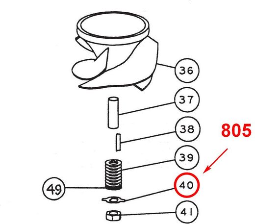 Шайба фиксирующая водометной насадки DT30-40/DF20A-60A