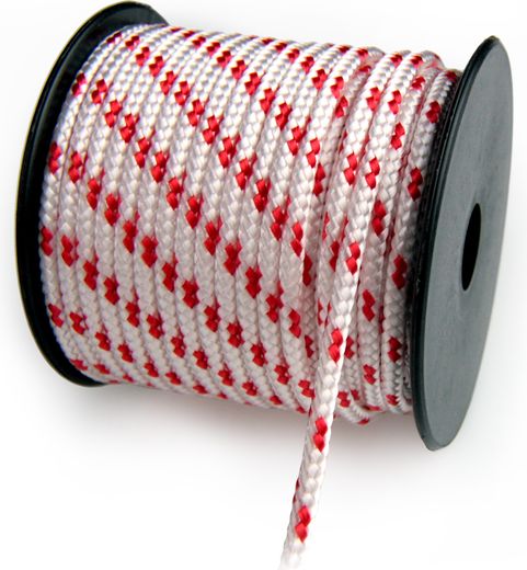 Шнур Mini Spoll d3мм, L20м, цвет белый/красный
