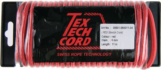 Шнур Pes Stretch Cord d6мм, L11м, цвет красный