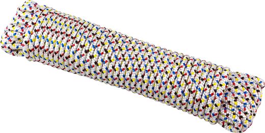 Шнур полипропиленовый плетеный d 6 мм, L 20 м