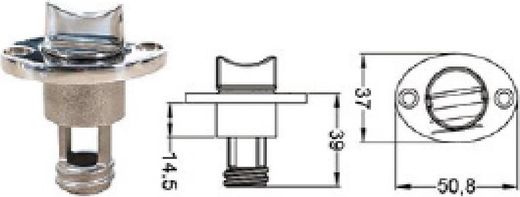 Шпигат нержавеющий с резьбовой пробкой
