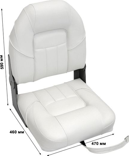 Сиденье мягкое складное Premium Centurion Boat Seat, белое