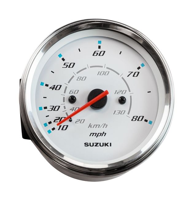 Спидометр Suzuki 4", 130 км/ч, 80 миль, белый