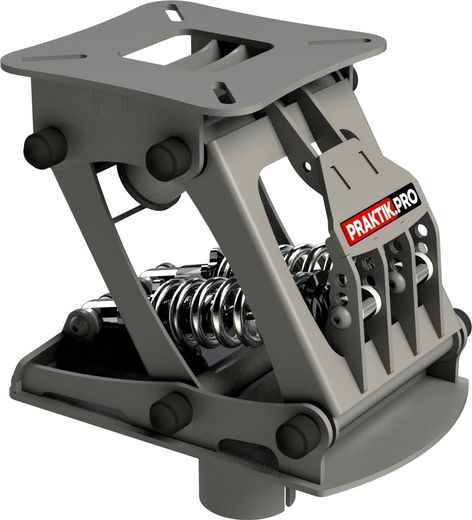 Стойка амортизационная Практик 200Q X2, оцинкованная, окрашенная RAL 9023