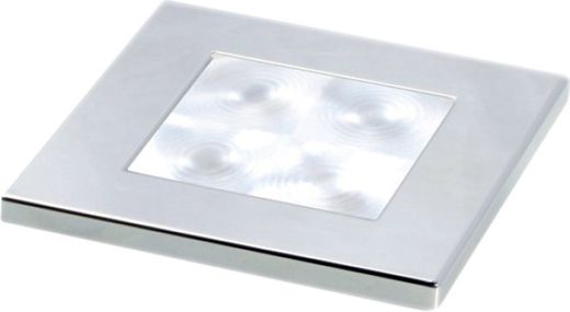 Светильник для подсветки палубы и трапов светодиодный 60x60 мм, белый свет, хром