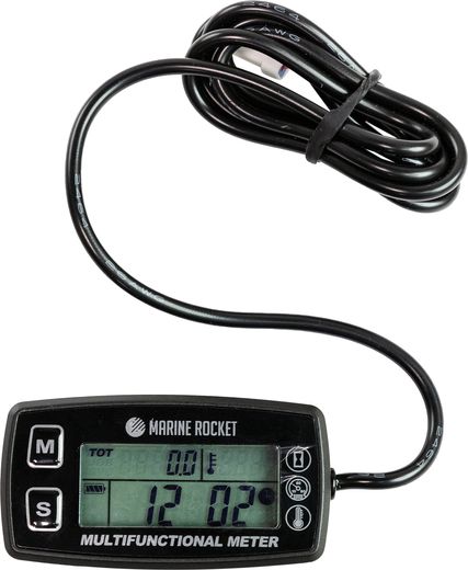 Тахометр универсальный со счетчиком моточасов с подсветкой и сигнализаций температуры