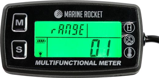 Тахометр универсальный со счетчиком моточасов с подсветкой и сигнализаций температуры