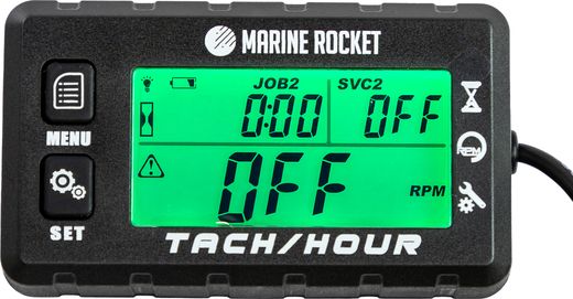 Тахометр универсальный со счетчиком моточасов с подсветкой и сменной батарейкой