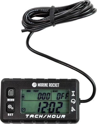 Тахометр универсальный со счетчиком моточасов с подсветкой и сменной батарейкой