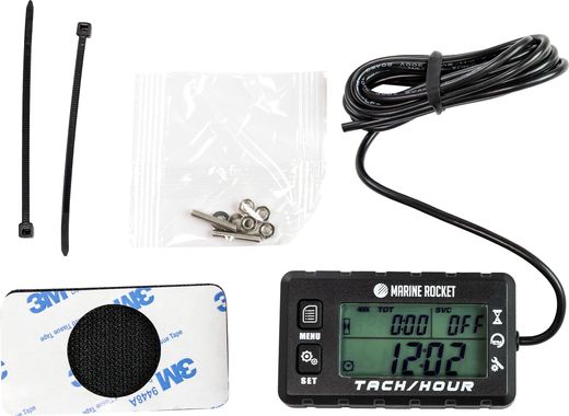 Тахометр универсальный со счетчиком моточасов с подсветкой и сменной батарейкой