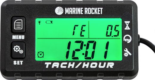 Тахометр универсальный со счетчиком моточасов с подсветкой и сменной батарейкой