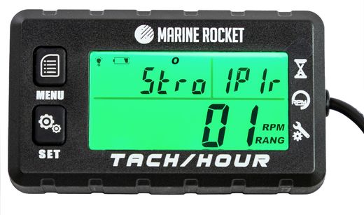 Тахометр универсальный со счетчиком моточасов с подсветкой и сменной батарейкой
