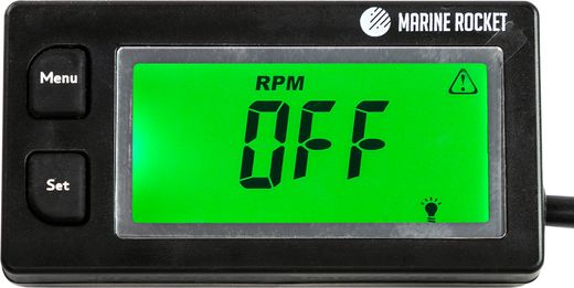 Тахометр универсальный со счетчиком моточасов, вольтметром с подсветкой и сменной батарейкой