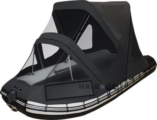 Тент-комби для лодок ПВХ 450-500, Oxford 600D, черный