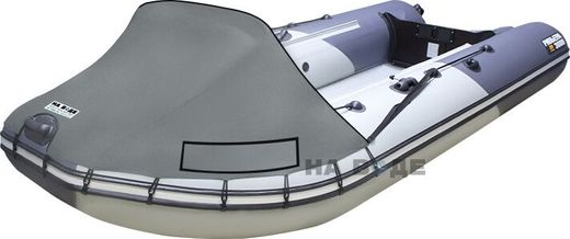 Тент носовой без окна для лодки ПВХ, 240-290, Oxford 600D, светло-серый