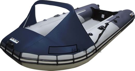 Тент носовой с окном для лодок ПВХ 450-500, Oxford 600D, темно-синий
