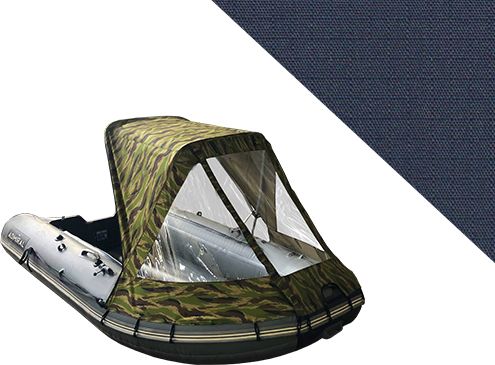 Тент полурубка для лодок ПВХ 240-380 Oxford 600D, синий