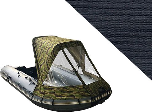 Тент полурубка для лодок ПВХ 240-380 Oxford 600D, темно-синий