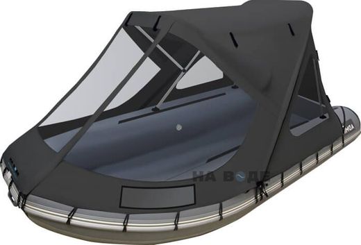 Тент-трансформер для лодок ПВХ 450-500, Oxford 600D, темно-серый