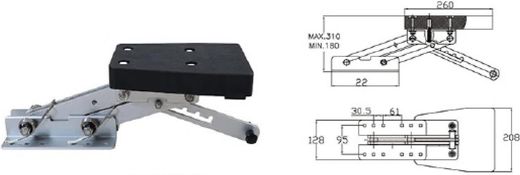 Транец для вспомогательного мотора до 15 л.с. (40 кг), Marine Rocket