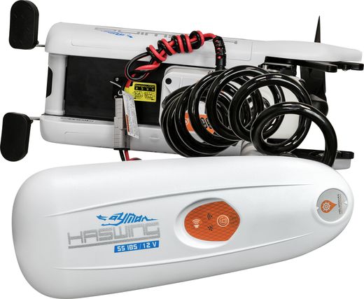Троллинговый электромотор Haswing Cayman B 55 lbs/137 см/12v/GPS (электроякорь), белый