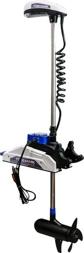 Троллинговый электромотор MakoShark 55 lbs/137 см/12v/GPS (электроякорь), белый