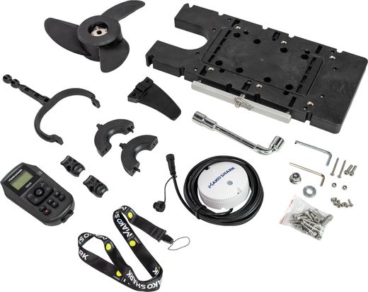 Троллинговый электромотор MakoShark 55 lbs/137 см/12v/GPS (электроякорь), белый