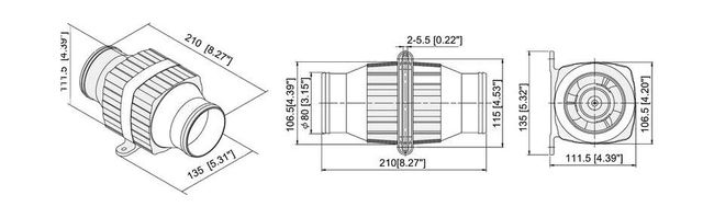 Вентилятор электрический 12V, 3А, 3452 л/мин