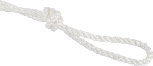 Веревка 3-прядная d12мм, L100м, белый,KOT
