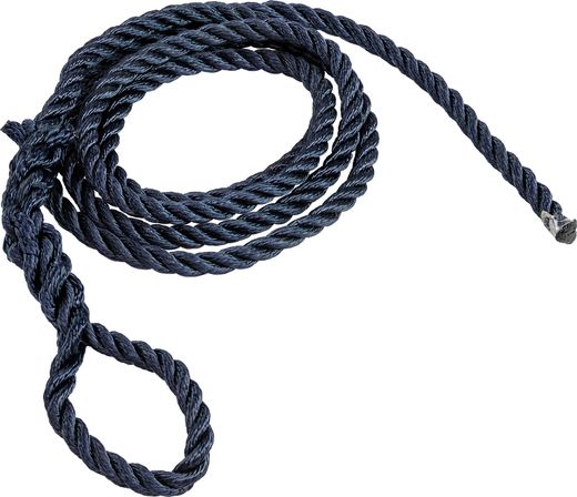 Веревка из полиэстера с огонами для крепления кранца, d6 мм, L1,5 м, цвет синий