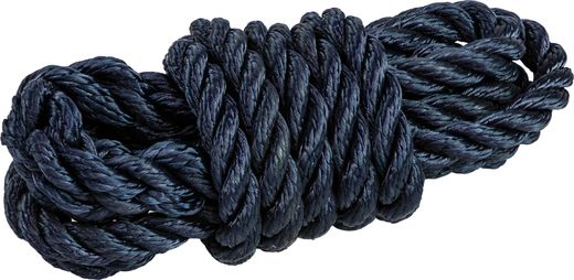 Веревка из полиэстера с огонами для крепления кранца, d6 мм, L1,5 м, цвет синий