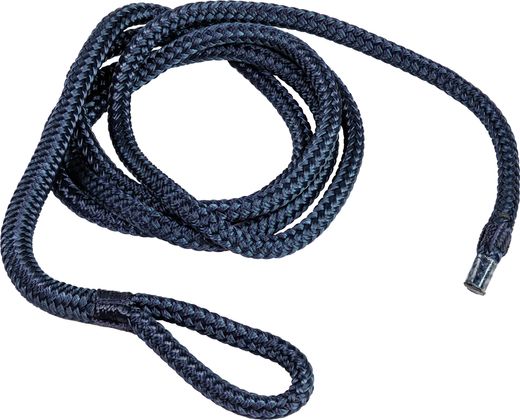 Веревка из полиэстера с огонами для крепления кранца, d6 мм, L1,5 м, цвет синий
