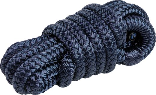 Веревка из полиэстера с огонами для крепления кранца, d8 мм, L2 м, цвет синий