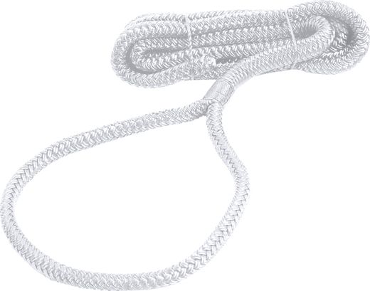Веревка из сверхпрочного полиэфира с огонами для крепления кранца, d10 мм, L2 м, белый